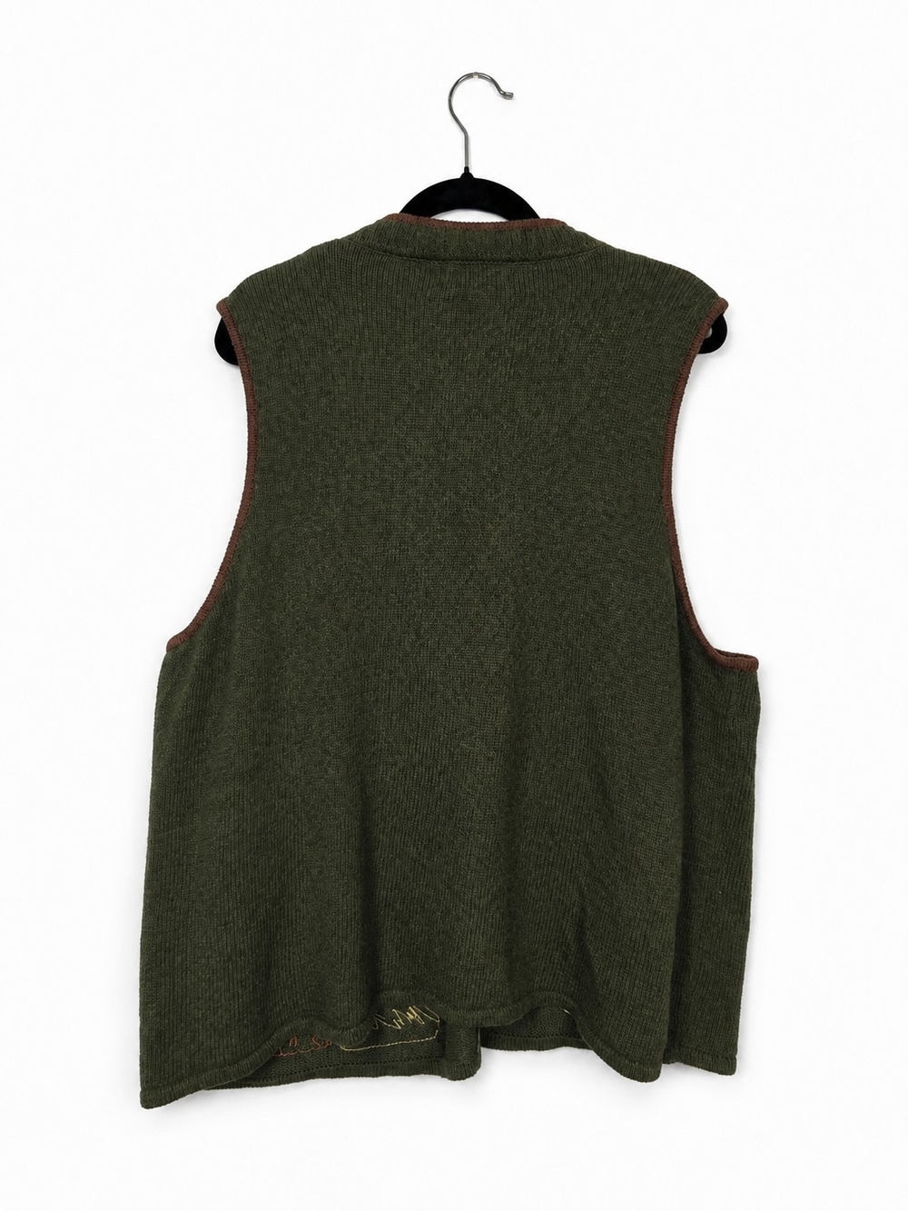 Tiara Women 2X Fall Harvest Chicken Pumpkin Zip Sweater Vest Cottagecore Granny - Picture 5 of 10